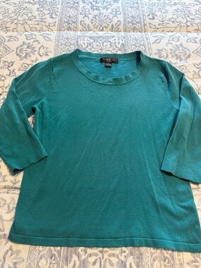 August silk Teal 3/4 Sleeve Knit Top